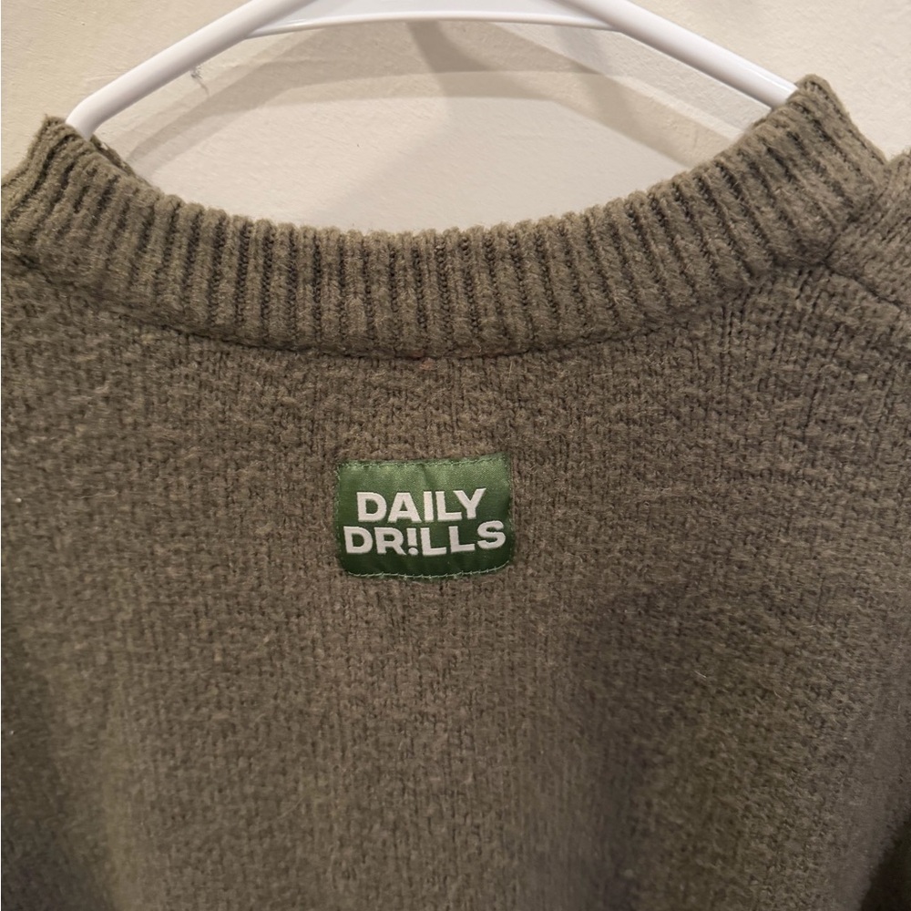 Daily Drills Forest Green Knit Top